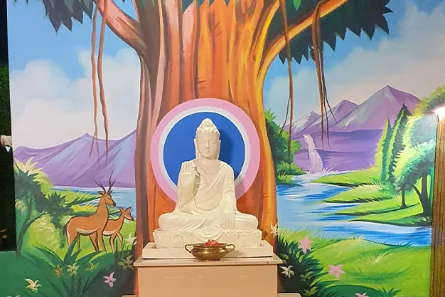 Buddha statue decor feature